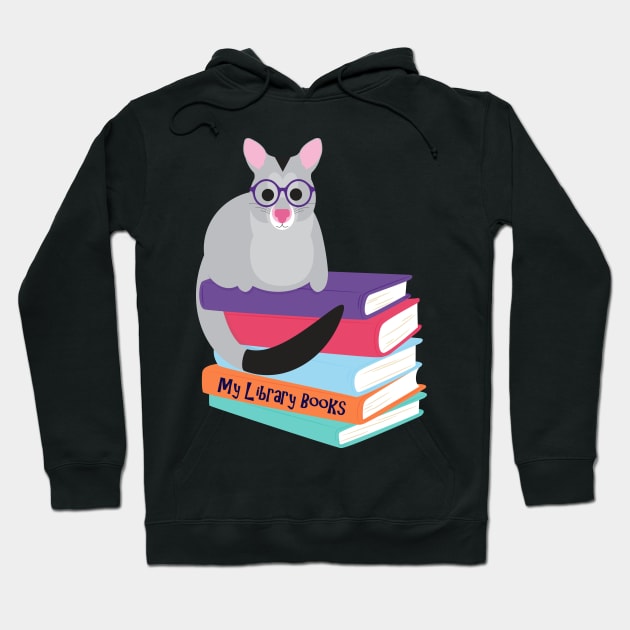 Kids library book bag with possum Hoodie by creativemonsoon